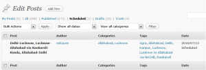different states of posts in wordpress